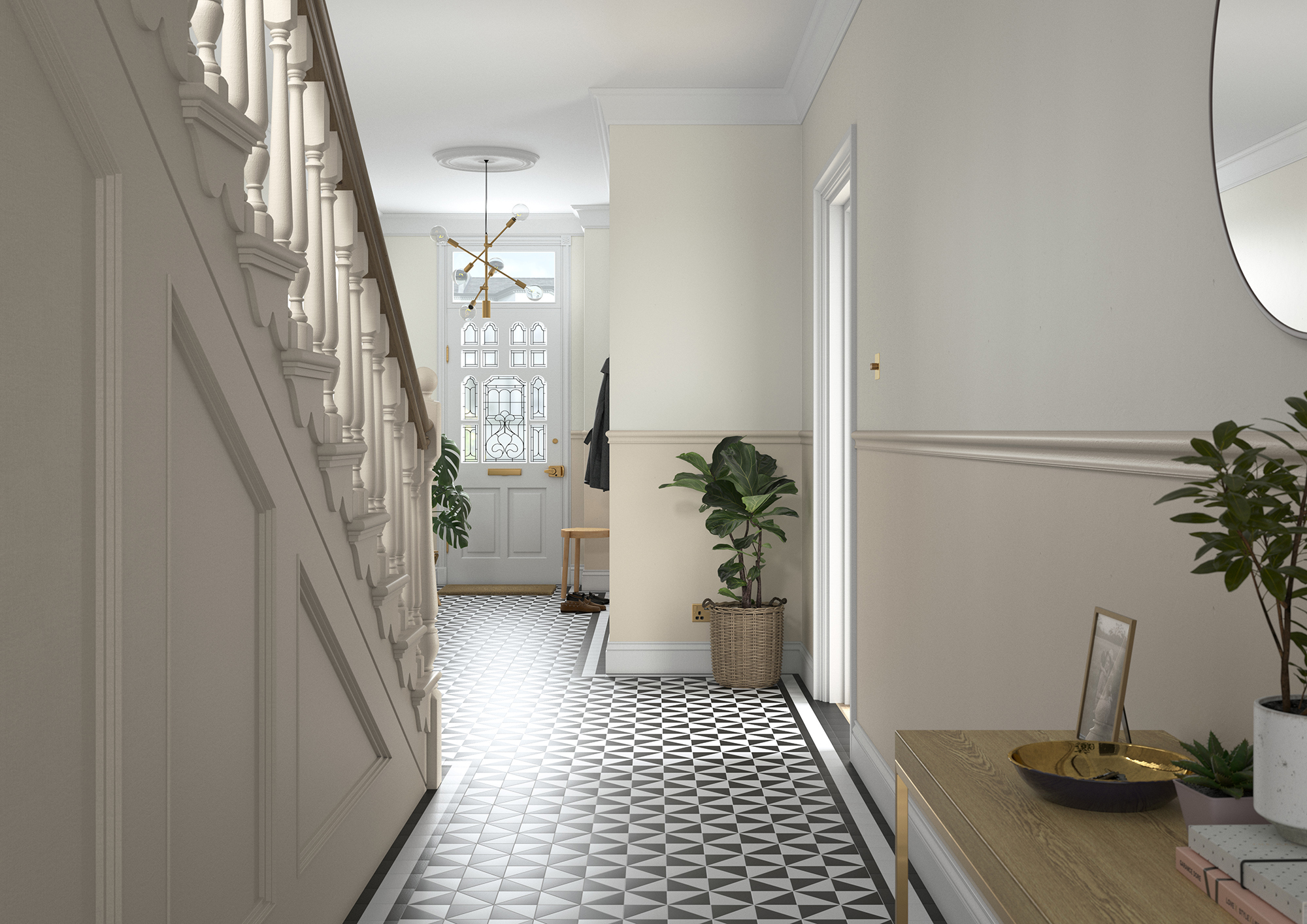 Copy Of Hallway   Lowerwall   York White, Upperwall   Grecian White, Stairs   York White, Skirting   Wiltshire White, Door   Wiltshire White, Ceiling   Wiltshire White0000