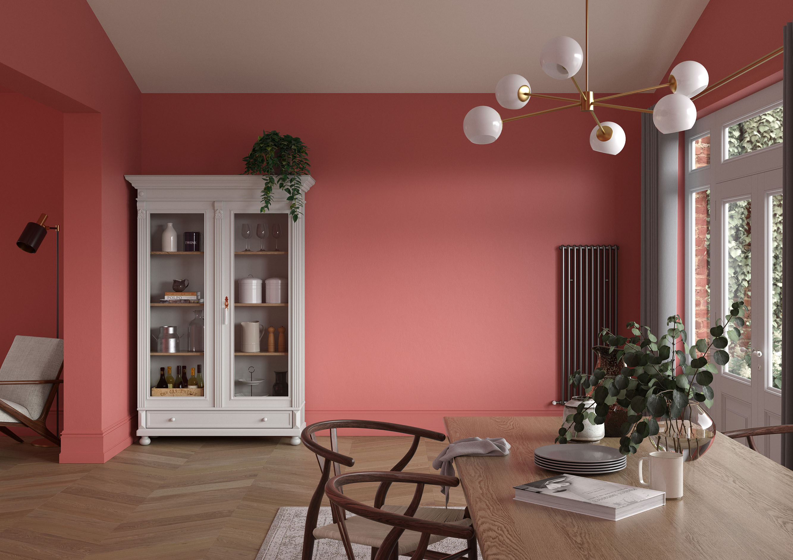 Dulux Heritage Coral Pink Dining Room Beachcomb Grey Dresser