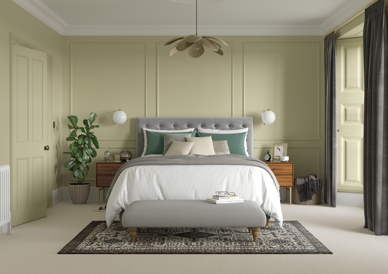 Dulux Heritage Veranda Green Bedroom