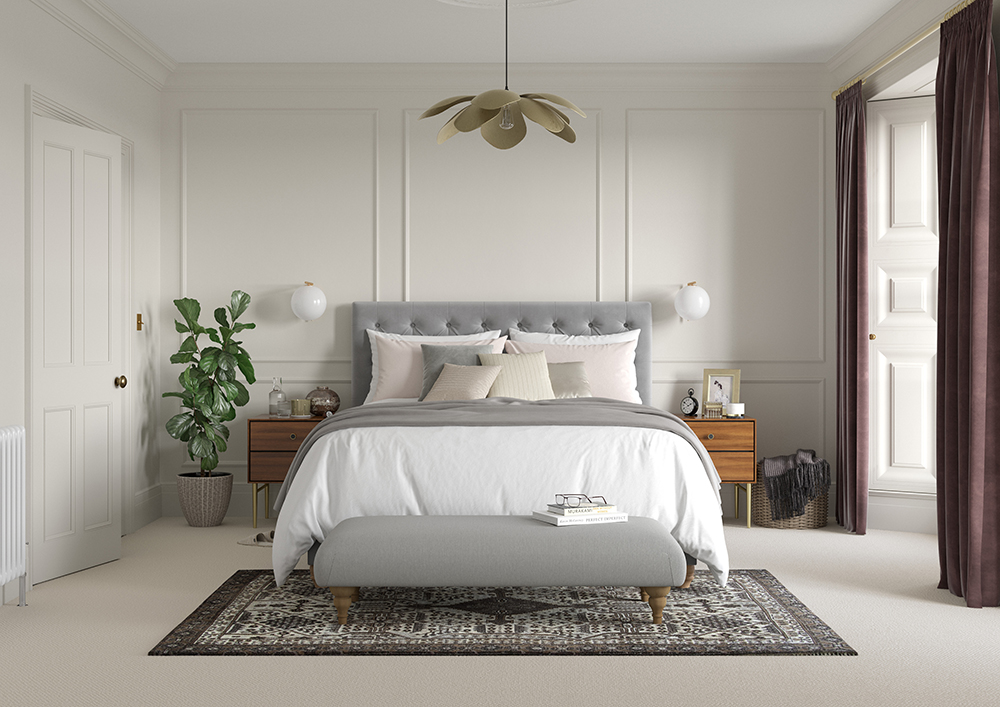2mb Bedroom   Wall   Quartz Grey, Door   Quartz Grey, Skirting   Quartz Grey, Cornice   Quartz Grey, Ceiling   Indian White