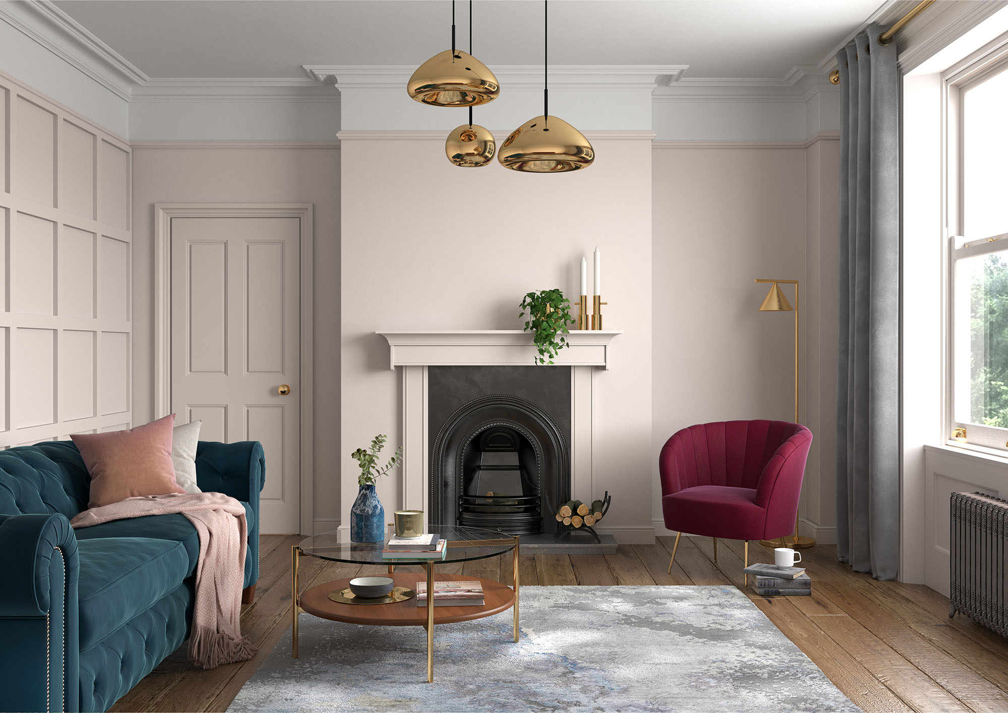 27148 Living Room   Wall   Powder Colour