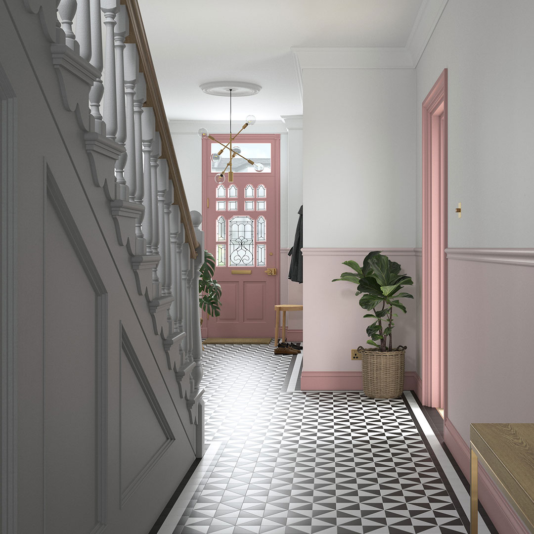 27032 Hallway Lowerwall Potters Pink