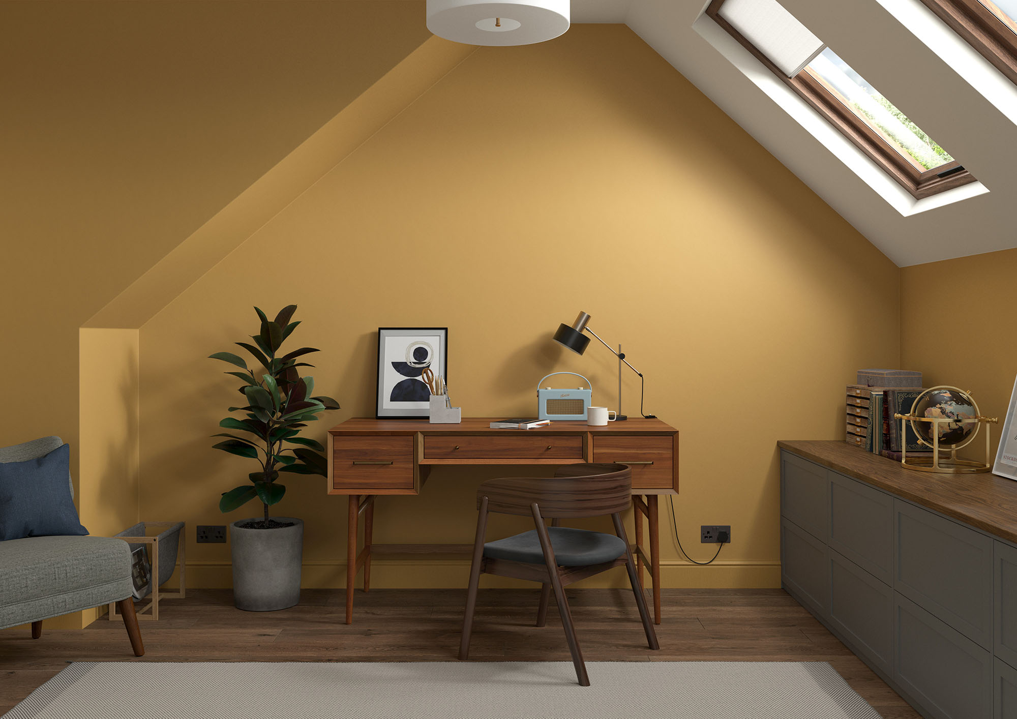 Brushed Gold Home Office