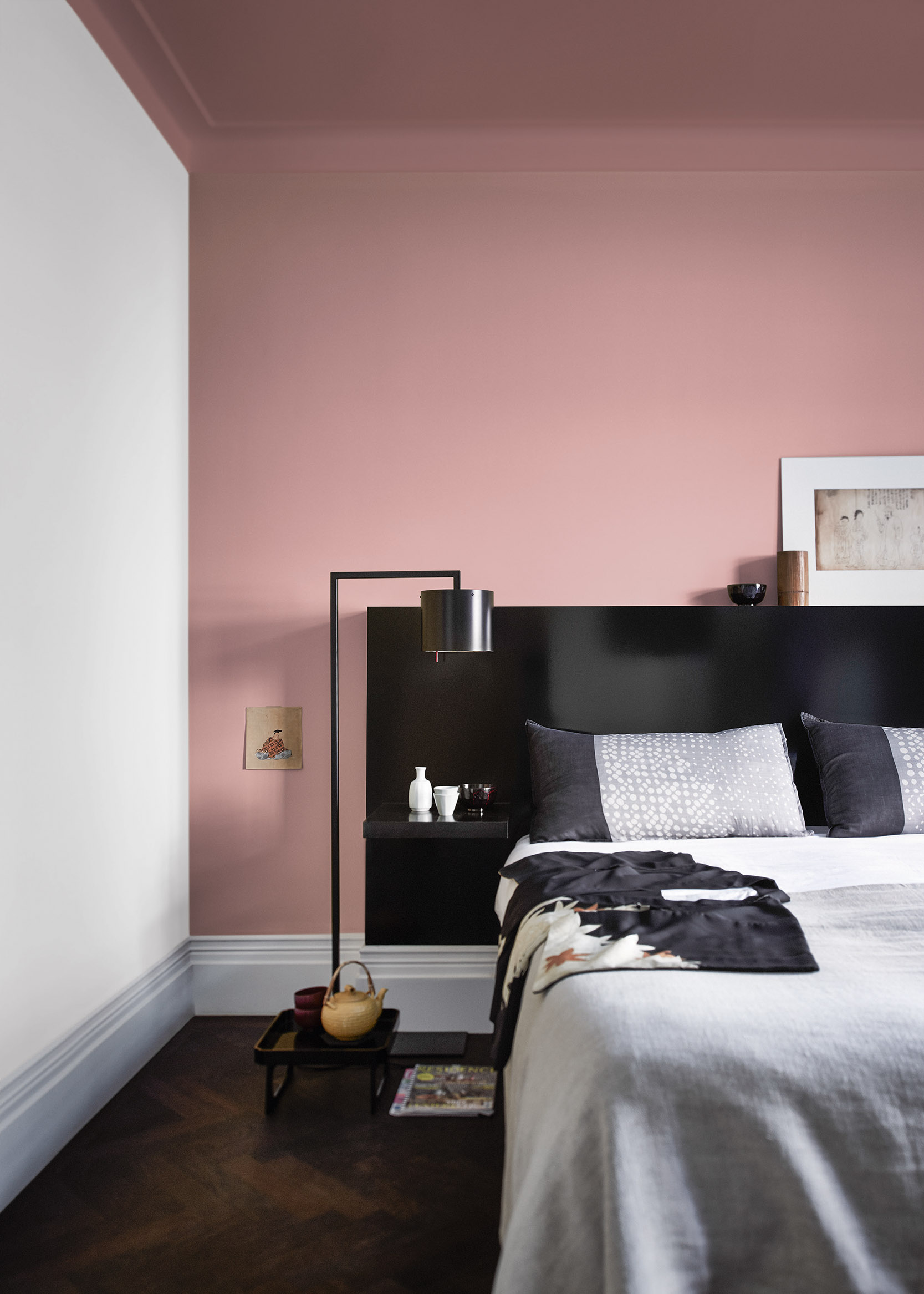 dusky pink paint bedroom